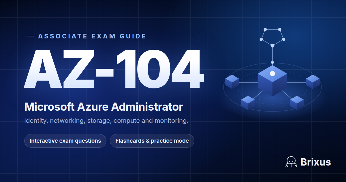 AZ-104 Azure Administrator Study Guide & Exam Questions study guide cover
